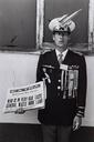 Untitled  [Man In Military Uniform With Newspaper]