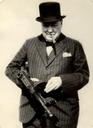 Winston Churchill And Tommy Gun