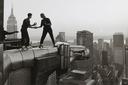 Annie Leibovitz And Assistant Robert Bean On Chrysler Building - New York, New York